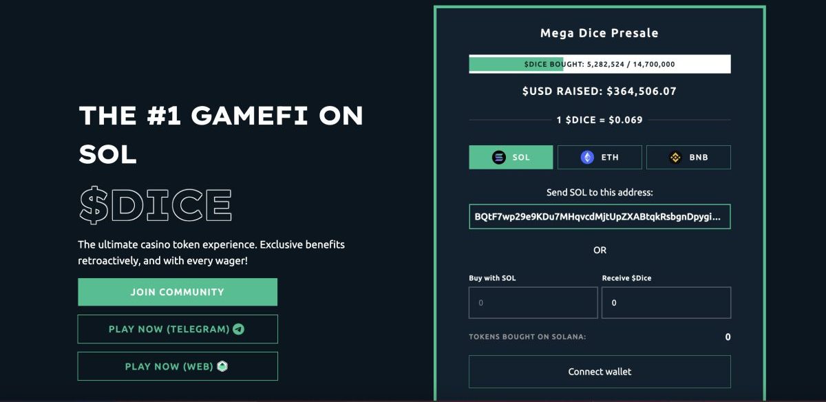 Mega Dice presale