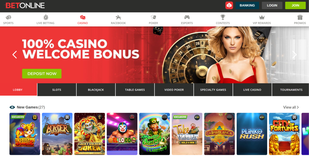 BetOnline Solana Casino Lobby