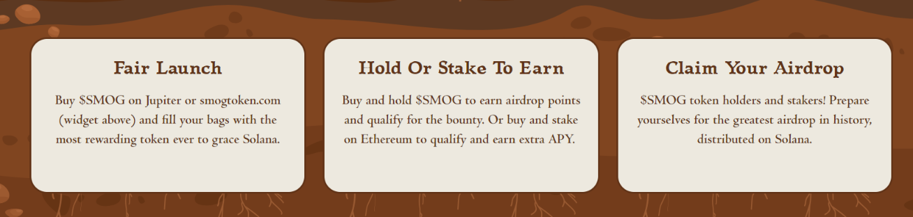 smog meme coin tokenomics and airdrops