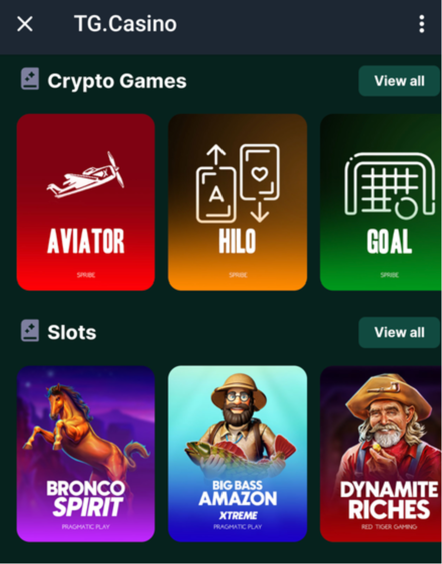 TG.Casino Crypto Games