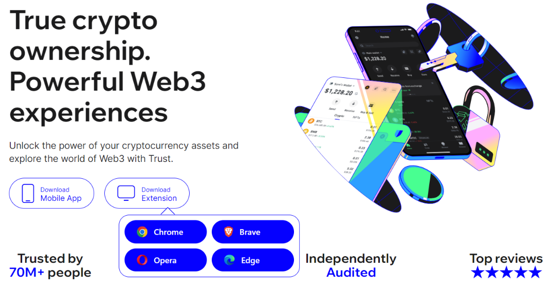 trust wallet extension and mobile app